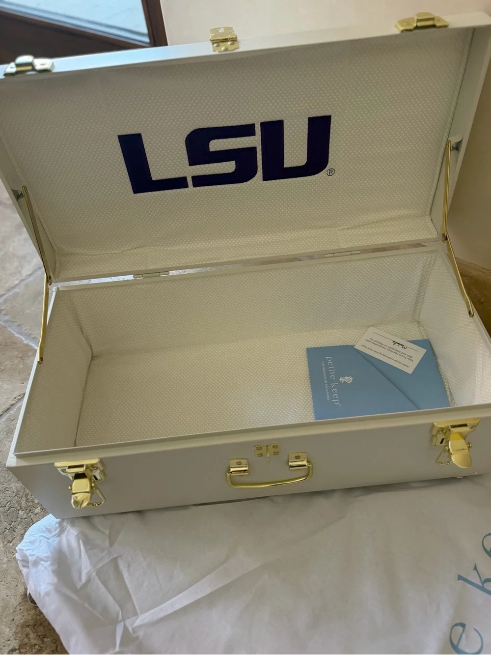 LSU White and Gold Trunk Case